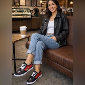 Rare Betty Boop Licensed Sneakers Size 8 Women Glitter Heel Collectible Vintage